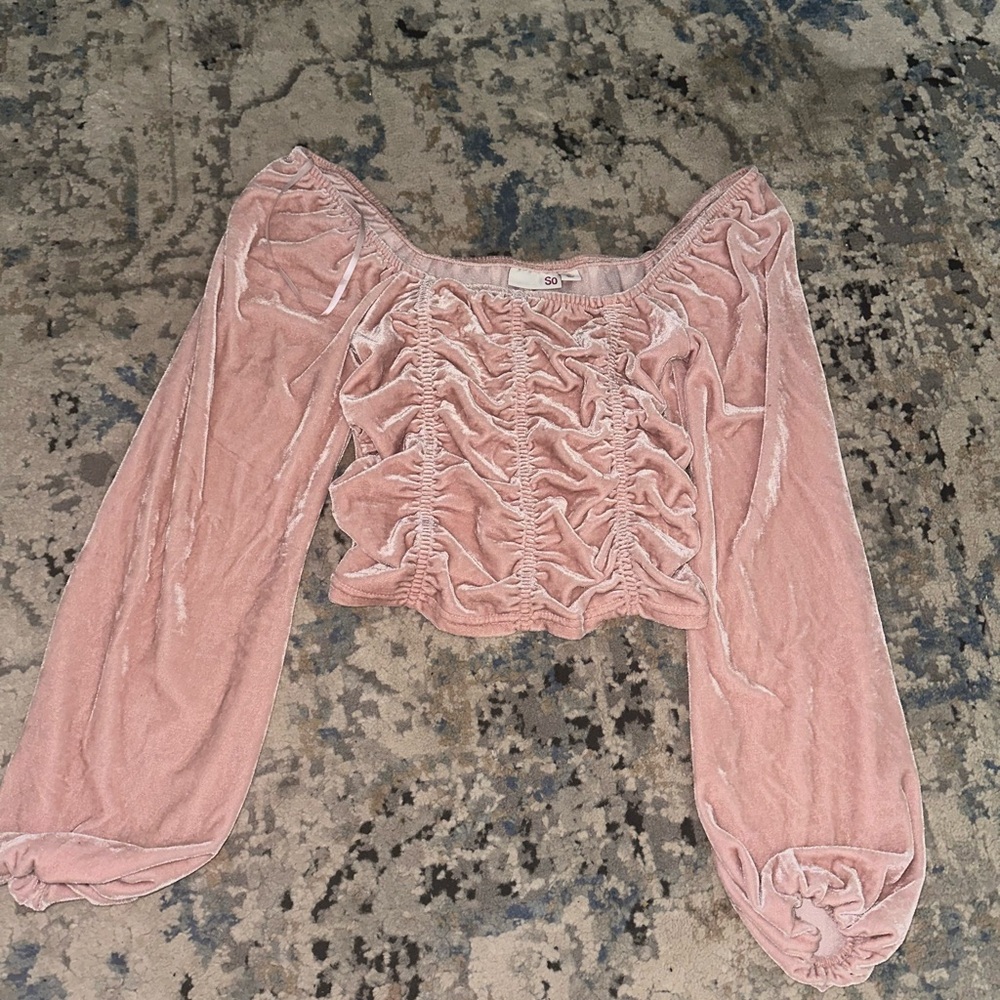 Women’s size small So Crop velvet shirt